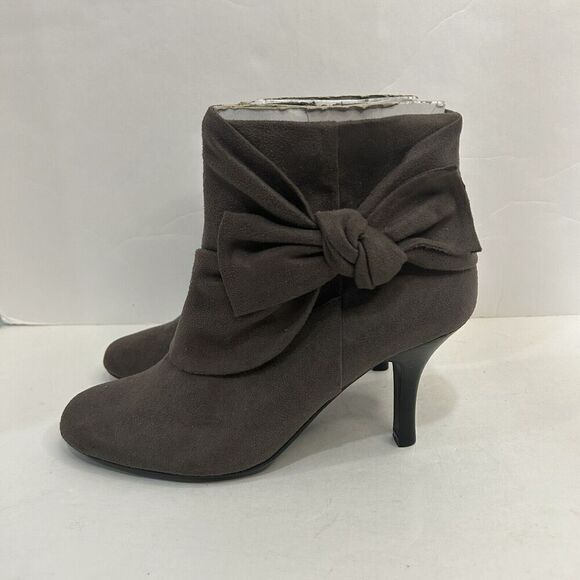 Apt.9 Women’s Size 7.5M Media Grey Zip High Heel Ankle Boots - Picture 1 of 8